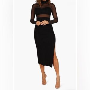 Petal & Pup Black Midi Dress